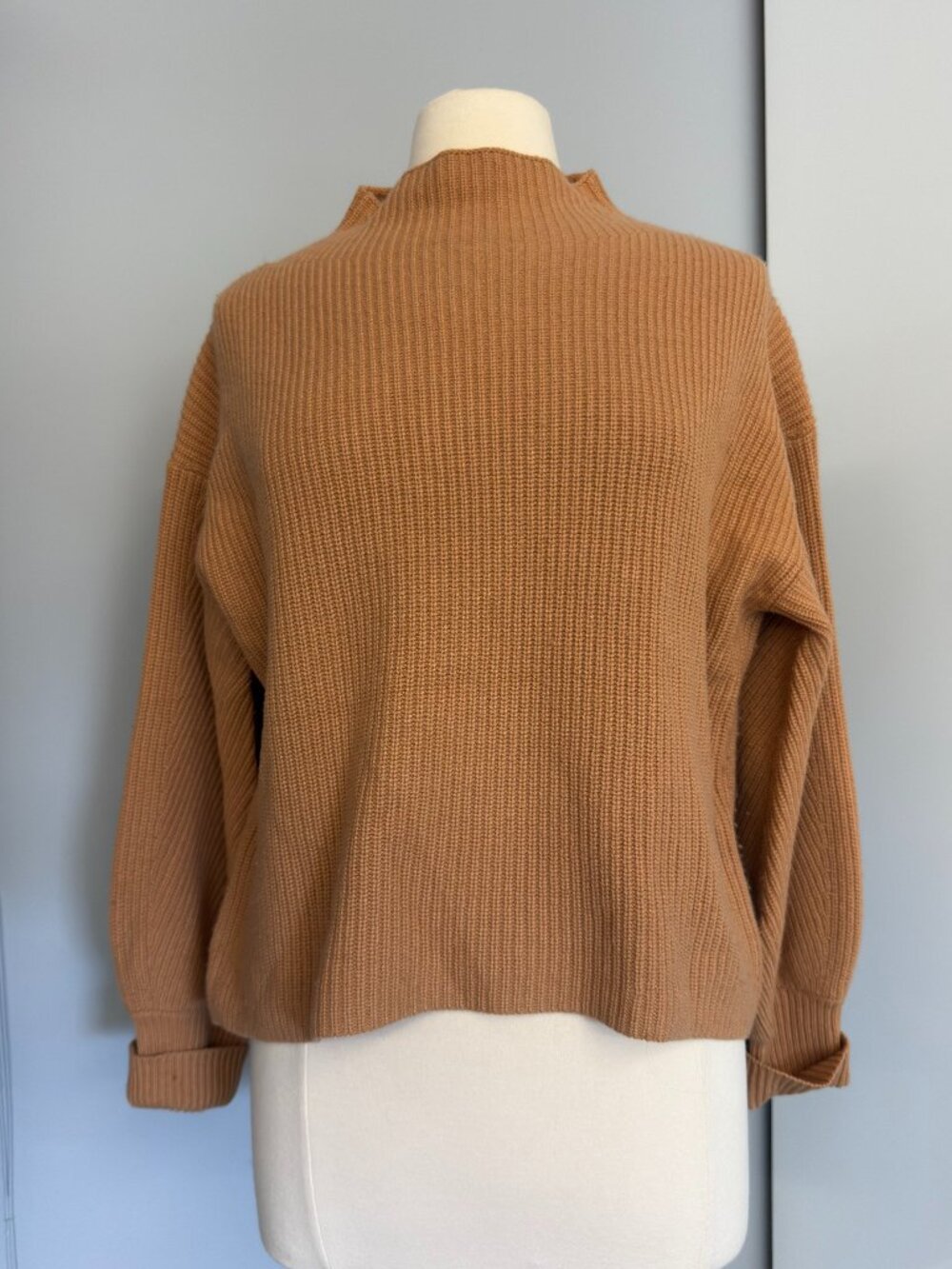 A.L.C. Lambswool Mock Neck Sweater (Tan)